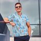 thumbnail image 4 of Fotbe Cartoon Rocket With Space Camiseta Polo de Golf para Hombre con Estampado – Camisa Deportiva Transpirable con Cuello Abotonado-Small, 4 of 6