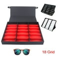 thumbnail image 6 of 18 Slot Modern Rectangular Sunglasses Glasses Eyeglass Organizer Eyewear Display Case Storage Box Black, Red 18.7*14.7*2.2in for Stores, Offices, Homes, 6 of 15