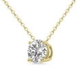 thumbnail image 2 of SZUL Women's Lab Grown 3/4 Carat Floating Round Diamond Solitaire Pendant in 14K Yellow Gold (F-G Color, VVS1-VVS2 Clarity), 2 of 6