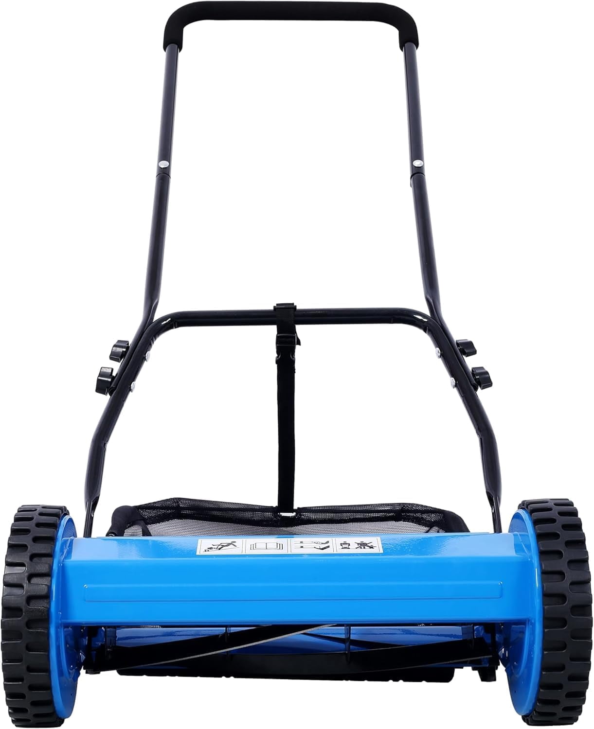 Elleree 14-Inch Push Reel Lawn Mower, 5-Blade Manual Lawn Mower with Grass Catcher for Courtyards Yard & Garden Grass Cutting