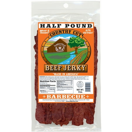 Buffalo Bills 8oz Barbecue Country Cut Beef Jerky Pack (moist & tender bbq beef