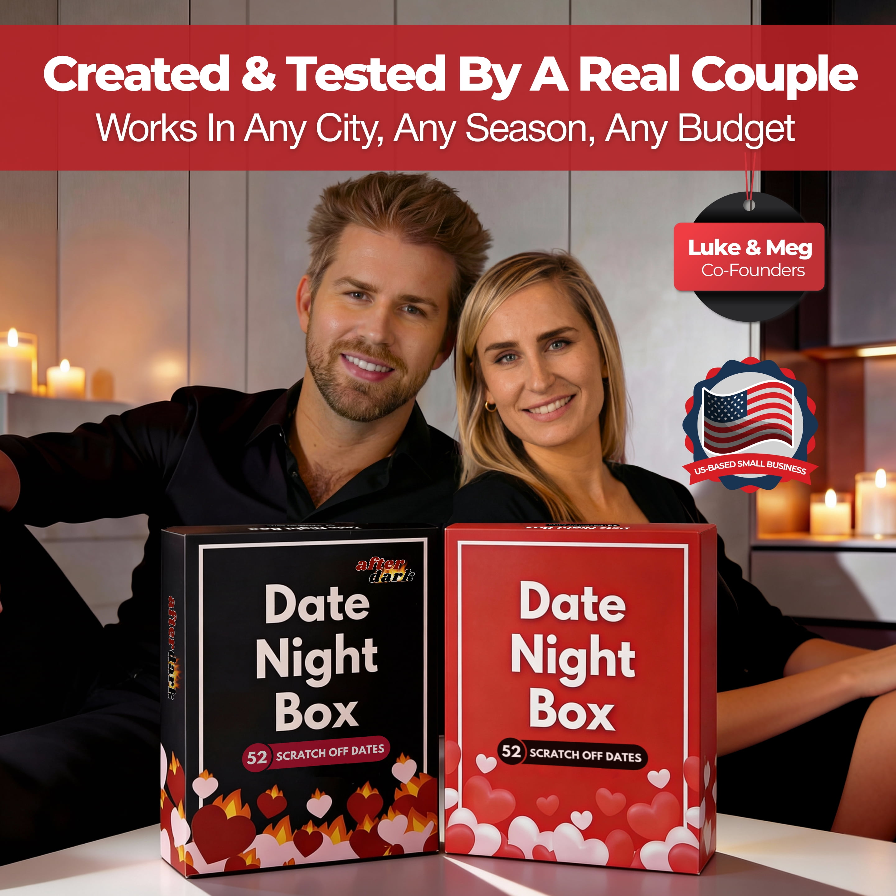 Date Night Box: 52 Fun & Adventurous Scratch-Off Date Night Ideas for Couples - Card Game for Husband, Wife, Boyfriend, Girlfriend - Gift for Him, Her, Birthday, Anniversary, Wedding