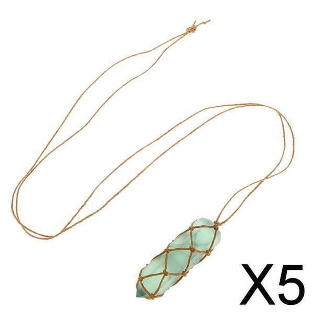 Collar de Cadenas de Bricolaje de fluorita verde de Cristal natural para la Joyería de Las mujeres Baoblaze 5 piezas