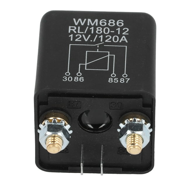 Relé De Solenoide De Arranque, Contactos Chapados En Plata Reemplazo De Relé De Solenoide De Arranque Compacto 12VDC 120A Carcasa De ABS Para Vehículos Todo Terreno