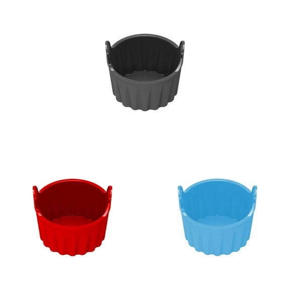 Gnwei Silicone Air Fryer Liners Round 3 Pack - Airfryer Liners, Silicone Air Fryer Liners Reusable, Air Fryer Liner, Air Fryer Silicone Liners for Air Fryer Basket