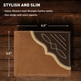 thumbnail image 5 of Wrangler Men's Bifold Wallet with Flip-Out ID Window, Genuine Leather, RFID Blocking, Fathers Day Gifts, 5 of 8