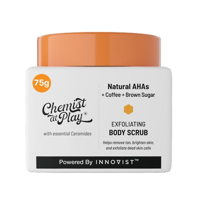 Chemist at Play exfoliante corporal para eliminar el bronceado y las células muertas de la piel | Piel áspera y con baches Piel bronceada y pigmentada | Para una piel suave y brillante | AHA naturales