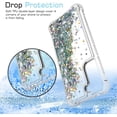 thumbnail image 3 of for Galaxy S21 FE Case,Samsung S21 FE Case,with HD Screen Protector, Shockproof Protective Clear Case for Girls Women,Bling Sparkle Quicksand Hard Shell TPU Case for Samsung Galaxy S21 FE, Silver, 3 of 7