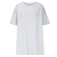 thumbnail image 5 of Womens Oversized T Shirts Summer Trendy Short Sleeve Crew Neck Tops Loose Fit Side Slit Tee, Limited Time, 5 of 6