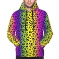 thumbnail image 2 of Bingfone Animal Paw Rainbow Men's Drawstring Hoodie Long Sleeve Pocket Sweatshirts-Large, 2 of 6