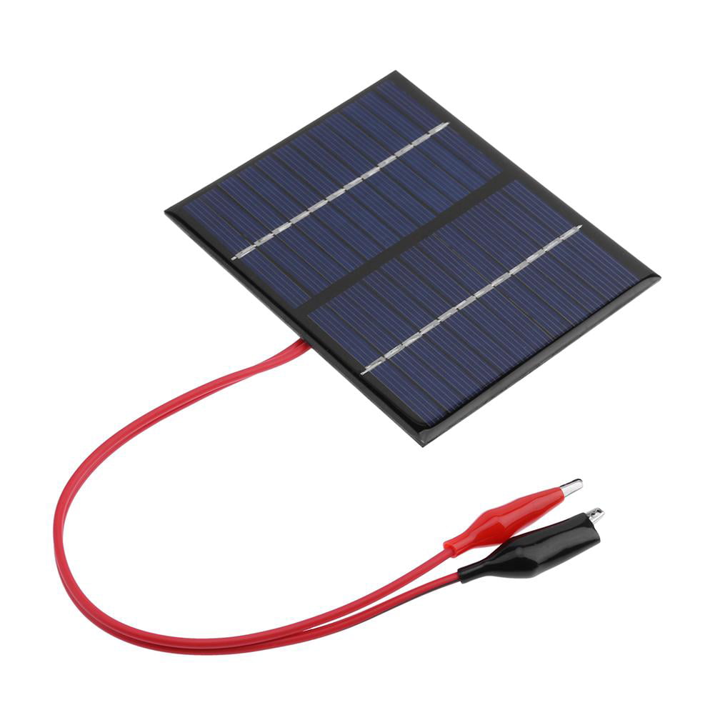 1.5W 12V Solar Cell Polysilicon Flexible DIY Solar Panel Power Bank w/Clip 