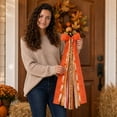 thumbnail image 6 of Roiihwy Large Holiday Wreath Bow For Front Door Indoor Outdoor Wall Festival Decor, 27.5x8in, Orange, 6 of 7