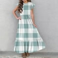 thumbnail image 4 of LOVZFMLL Robe d'Été à Manches Courtes pour Filles, Col Rond Imprimé, 4 of 6
