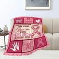 thumbnail image 4 of Breast Cancer Gifts Breast Cancer Awareness Blanket Cozy Fleece Flannel Survivor Throw Blanket Soft Warm Plush Bedding Get Well Gifts for Women for Couch Sofa Bed 40"X50", 4 of 6