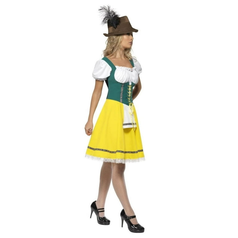 Oktoberfest Costume Female Adult Green Yellow Oktoberfest Costume Female Adult Green Yellow