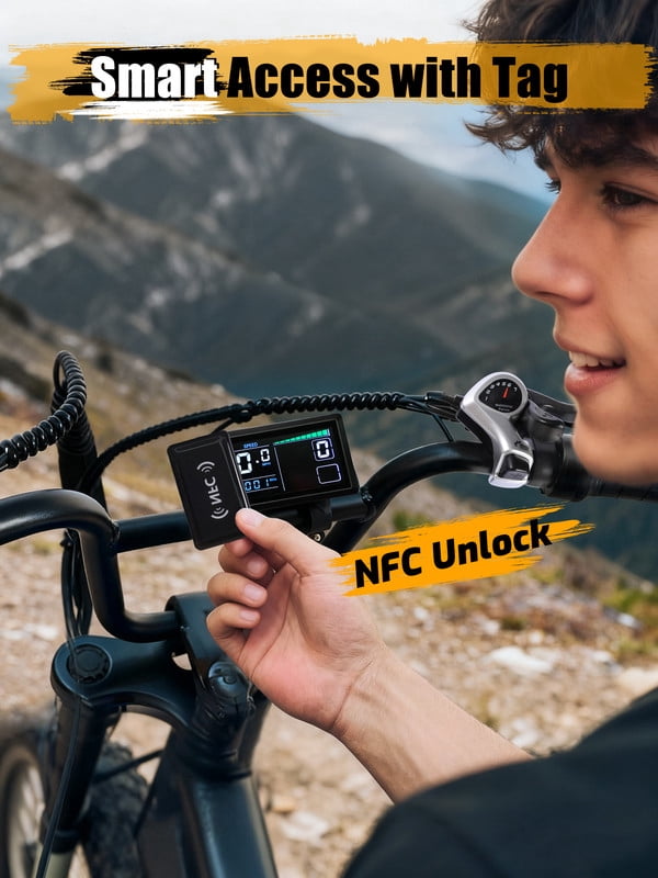 ESKUTE Electric Bike for Adults & Teens, 29MPH, 80 Miles Range, 48V 20.8Ah Battery, 20" x 4.0 Fat Tire, Dual Suspension, 7-Speed Off-Road Ebike Black with Rear Rack & Footrests, UL2849