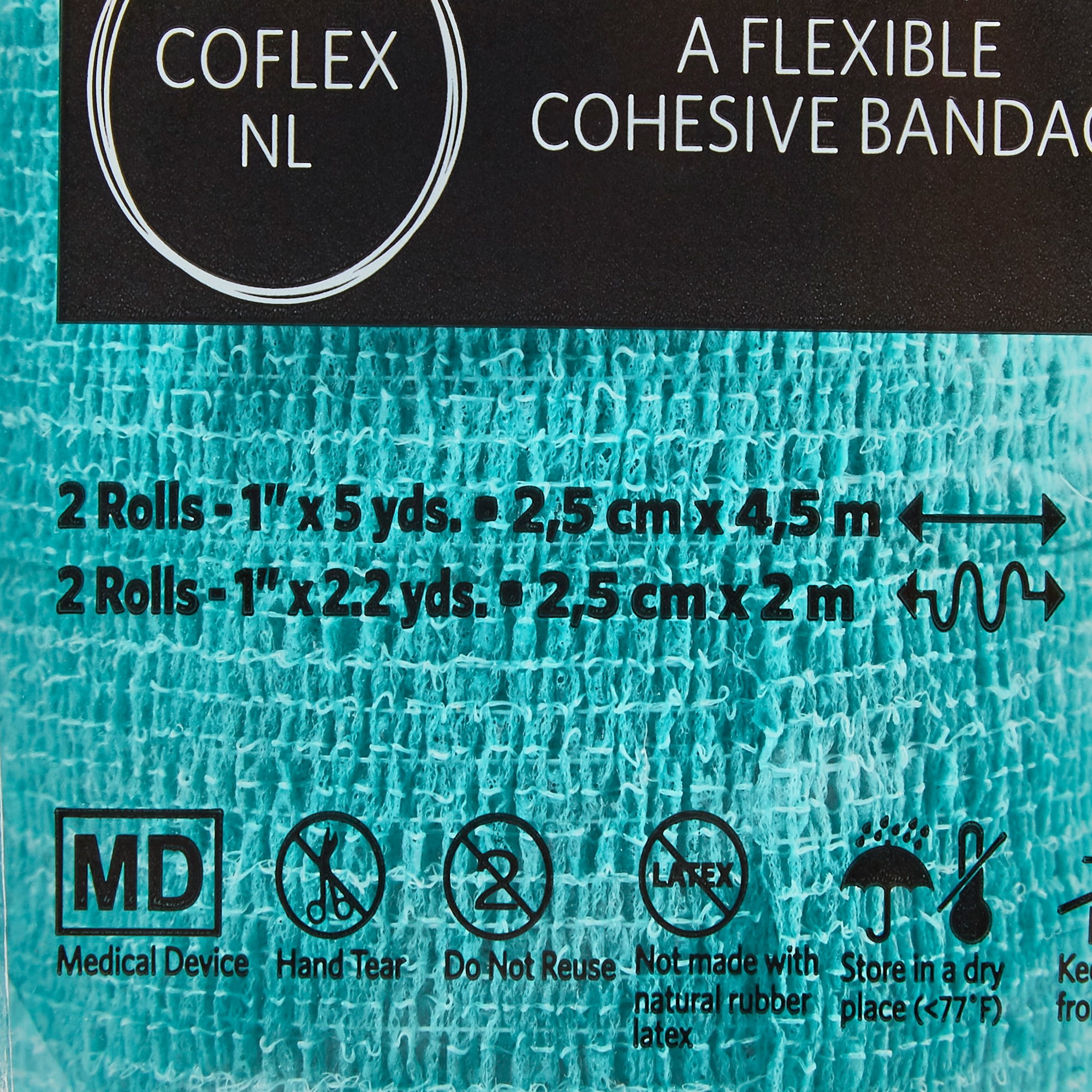 CoFlex NL Elastic Self-Adherent Cohesive Bandage Multi-color NonSterile 1" x 5 Yd 30 Ct