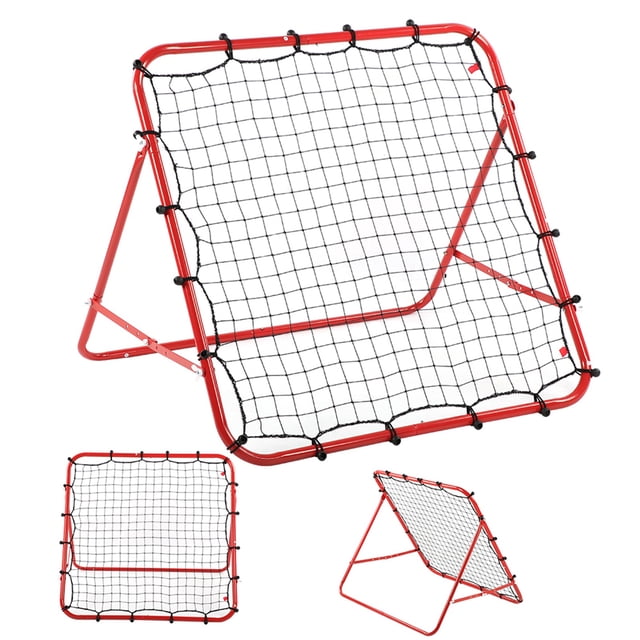 Red De Práctica De Rebote, Red De Entrenamiento De Rebote Resistente Y Duradera De 96x96 Cm Con Tornillo Largo Para Deportes