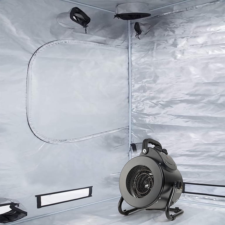 iPower Electric Heater Fan for Greenhouse, Grow Tent,Overheat Protection,  Spraywater Proof IPX4, Black - Walmart.com