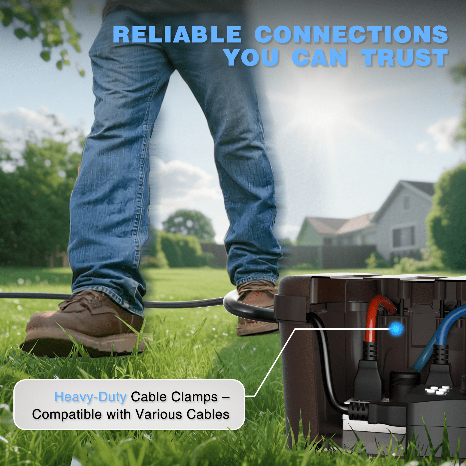 Restmo IP54 Waterproof Electrical Box, Outdoor Plug Weatherproof  Extension Cord Cover,Rectangle Plastic Extra Large ,  Brown