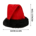thumbnail image 2 of Santa Hat, Extra Thicken Velvet Christmas hat for Adults, Comfortable Xmas Holiday Hat,1 Pcs, 2 of 5