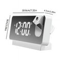 thumbnail image 5 of Multi-function Projection Electronic Clock Luminous Silent Alarm Clock Student Bedside Table Clock Home Desktop Decoration (White), 5 of 6