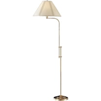 Cal Lighting 19" Mid-Century 3-way Metal Floor Lamp in Antique Brass