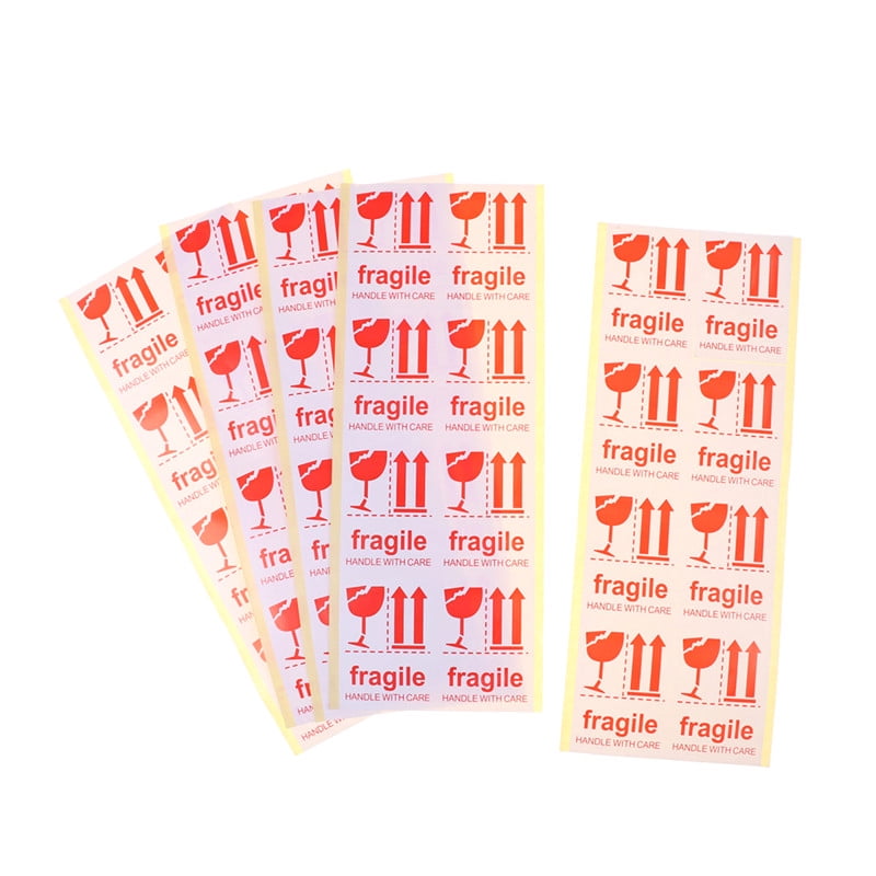 40pcs Fragile Handle With Care 7*5cm Adhesive Shipping Warning Label Sticker VC 