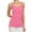 Light Pink, variant on Women's Stylish Scoop Neck Lace Trim Cami Tunic Tank Top, Light Pink