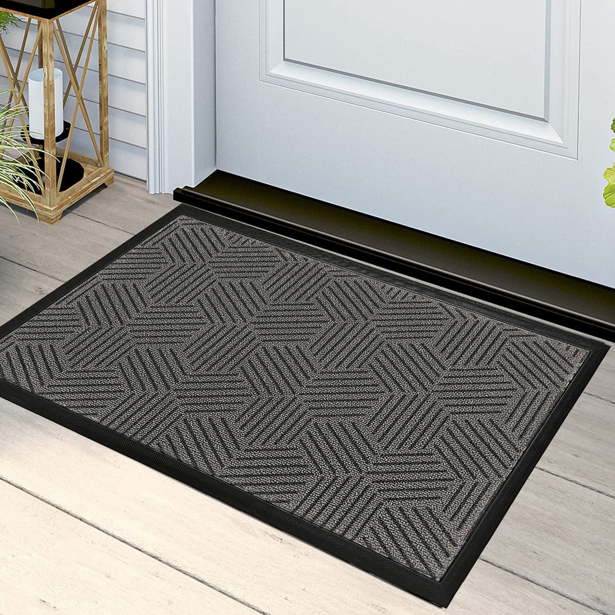 AZJOYLIFE Door Mats Indoor Outdoor Mats NonSlip Rubber DoorMat