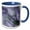 Blue/White, variant on 3drose, Image of Trendy Luxury Dark Purple Violet Quartz Malachite Agate Geode, 15oz Mug