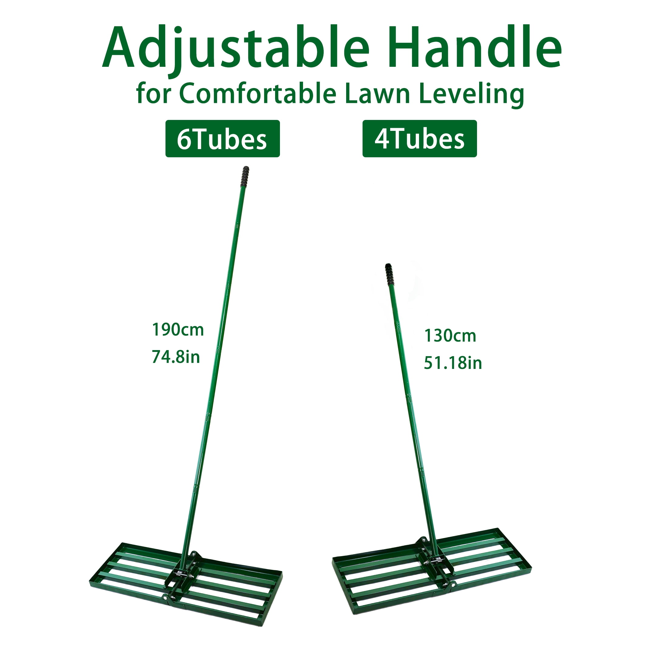 Garden Backyard Farmland Golf Course Compost Sand Leveling With 79.5 Long Handle Heavy Duty Tool Lawn Leveling Rake
