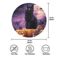 thumbnail image 4 of Round Placemats Set of 4 Heat Resistant Washable Kitchen Table Decorations 15.4in Black Cat Rabbit and Crows, 4 of 7