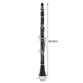 thumbnail image 2 of Muslady ABS 17-Key Clarinet Bb Flat with Carry Case Gloves Cleaning Cloth Mini Screwdriver Reed Case 10pcs Reeds Woodwind Instrument, 2 of 7