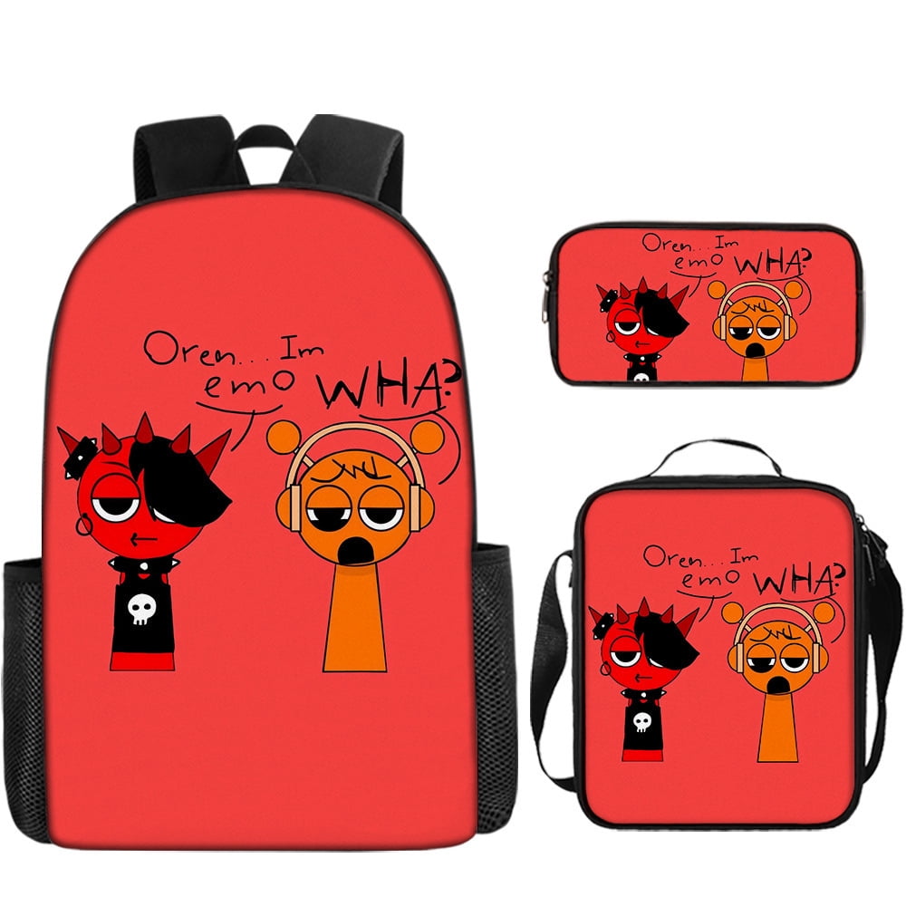WovenWink Sprunky Backpacks, Sprunki Back Packs Pencil Bags Crossbody Bags Games Mochila Travel Back Packs, Best Gifts for Game Fans Birthday Graduation Theme Party