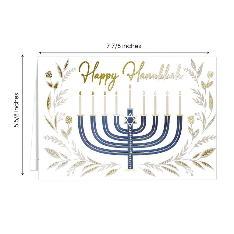 Hanukkah Menorah Greeting Cards, 16 Count Boxed Set photo 4