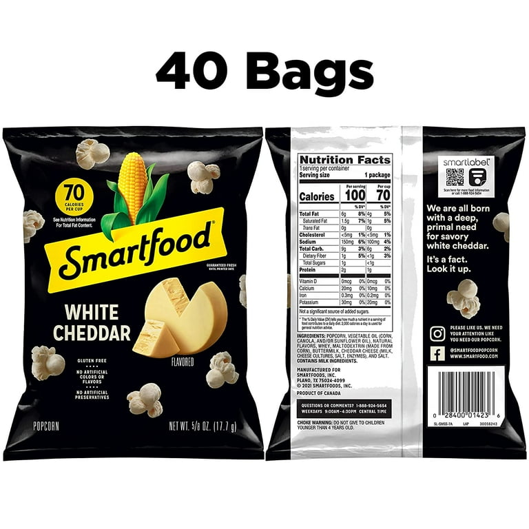  Cheetos Popcorn, Cheddar, 0.625oz Bags (40 Pack), 40