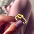 thumbnail image 5 of CILENON Silver Ring Women Men Ring Knotted Heart Titanium Steel Female Ring Jewelry Gift Finger Ring Set Chunky Gold Rings Ring for Women(Gold,6), 5 of 6