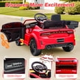 thumbnail image 5 of Dodge Electric Ride on Cars for Kids, 12V Licensed Dodge Charger SRT Hellcat Powered Ride On Toys with Parent Remote Control, Electric Car for Girls Boys 3-5 w/Music Player/LED Lights, Red, 5 of 9