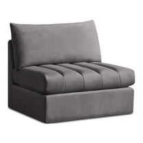 Meridian Furniture Jacob Grey Velvet Armless