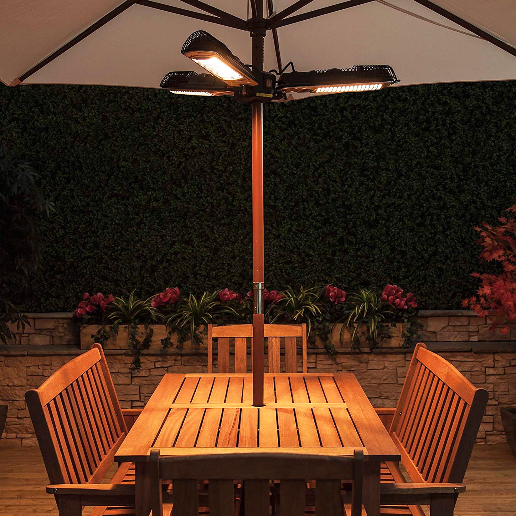 Arttoreal 1500W Foldable Electric Patio Heater Umbrella,Infrared Space  Heater with 3 Heating Panels,for Indoor or Outdoor Pergola Gazabo -  Walmart.com