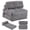 Gray, variant on Costway Folding Sofa Bed, Convertible Sleeper Chair with Pillow Back Support Corduroy Cover Gray