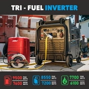 Pulsar 9500W Tri-Fuel Inverter Generator - Gasoline, Propane, Natural Gas, Remote Start, CO Sentry, Portable Backup Generator for Home Use (GS95TiSCO)