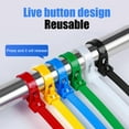 thumbnail image 2 of OIUR 100Pcs Self-Locking Nylon Cable Ties Adjustable Multi-Purpose Wire Strap Home Office Workshop Indoor Outdoor Heavy Duty Zip Tie Wrap, 2 of 7