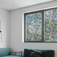 thumbnail image 3 of Window Privacy Film, Privacy Film for Glass Windows, Window Vinyl Glass Covering, Static Window Clings, Non-Adhesive, No-Glue for Home Office Living Room, 23''x47'' , Multicolor, 3 of 8