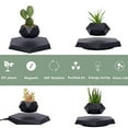 thumbnail image 2 of Floating Plant Pot,Magnetic Levitating Plant Pot for Air Plants,Rotating Air Bonsai Planter Flower Pot for Office Home Levitating Desk Levitating Decor(Black), 2 of 7