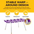 thumbnail image 4 of Purple White Moire Table Cloths for 8 Foot Rectangle Tables, Modern Abstract Art Patio Waterproof Elastic Fitted Tablecloths, Washable Rectangular Table Cover for Camping, 4 of 8