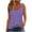 Purple, variant on Summer Tops for Women Mgmyaa Women Tank Tops Plus Size V-Neck Sleeveless Tops Camisole Sleeveless T-Shirt Loose Fashion Solid Color Fit Casual Tees, Shirts