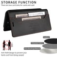 thumbnail image 6 of Leather For Google Pixel 10a 6.3-inch Case , RFID Blocking,Flip Color blocking Wallet Leather Case With Cash Holder Magnetic Closure Shockproof Kickstand Protective Phone Cases Cover,Black, 6 of 10
