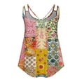 thumbnail image 3 of Cilsoka Plus Size Vintage Flower Graphic Tank Tops Women Summer Classic Sleeveless Cute O-Neck Loose Fit Shirt Tank, Cotton Tunic Tank Tops for Women, 3 of 6
